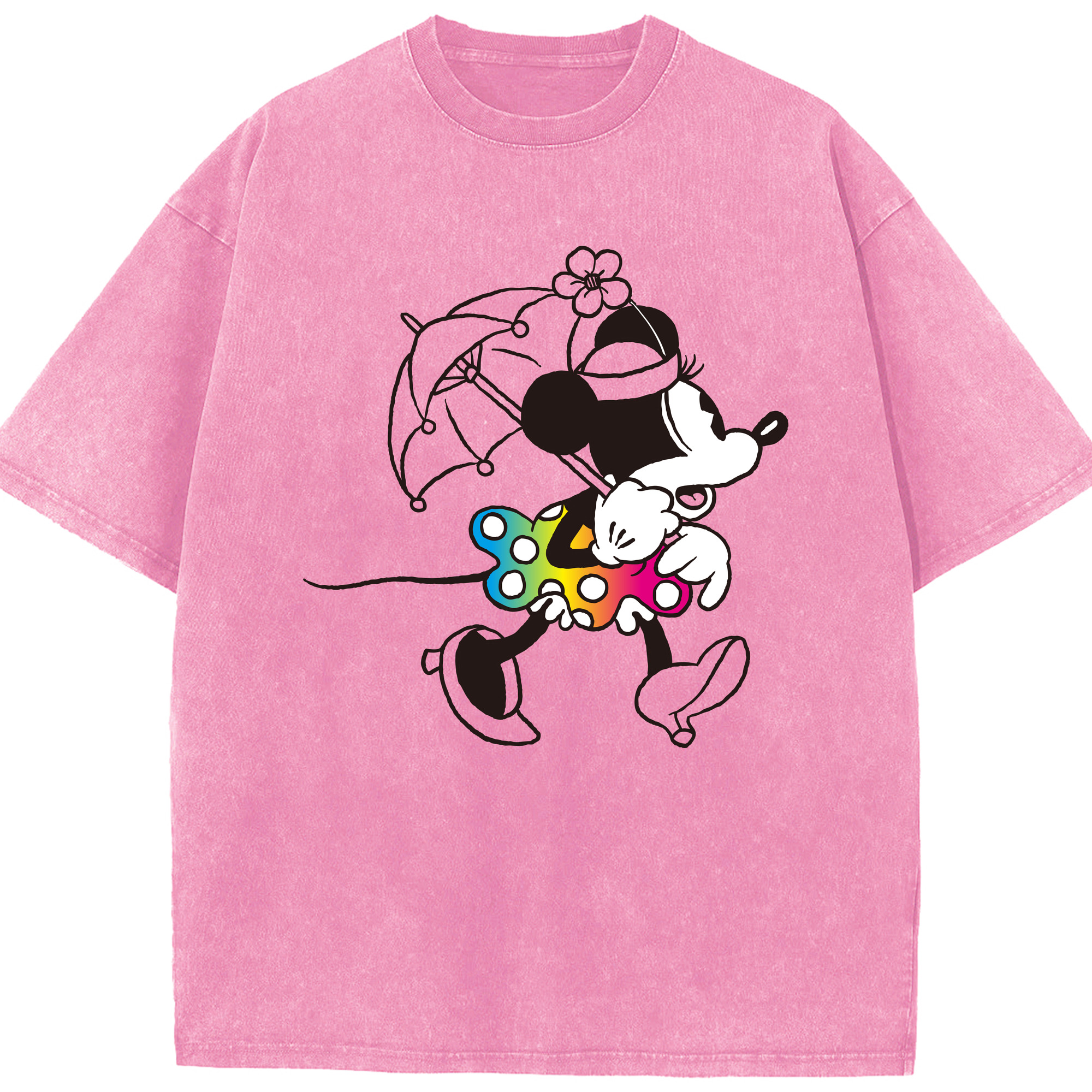 （画像用） ミッキーマウス Mickey Mouse 綿100% ヴィンテージ風 半袖Tシャツ（フロントプリント）